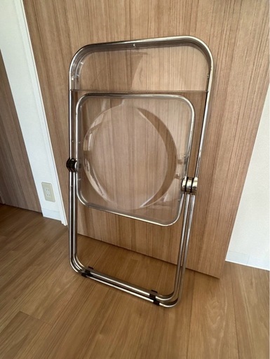 【超美品】折り畳みクリア椅子_2脚