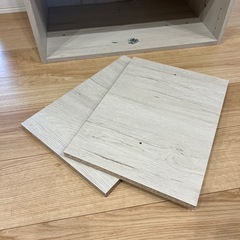 極美品　ニトリ Nクリック ディープ ワイド3段(ホワイトウォッシュ) ➕Nクリック ディープ用追加棚板 レギュラー(ホワイトウォッシュ)の画像