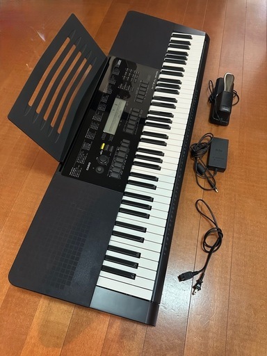 CASIO WK-245 76鍵盤 電子キーボード＋サステインペダル付