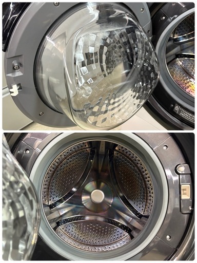 NO.2847【2021年製】SHARP シャープ ドラム式電気洗濯乾燥機 ES-S7F-WL 洗濯7kg 乾燥3.5kg 家電 中古