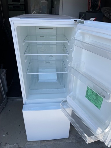 北九州市内配送無料　保証付き YAMADASELECT(ヤマダセレクト）　YRZF15G1　2ドア冷蔵庫　(156L・右開き)　ホワイ