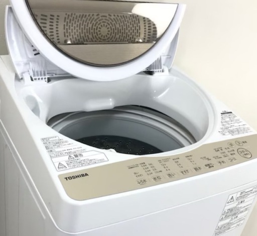 (送料無料) 2022年 極美品 7kg 洗濯機 TOSHIBA 布団が洗える大容量 パワフル浸透洗浄 ⑦