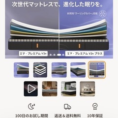 【終了間近・高品質】Emmaセミダブルマットレスの画像