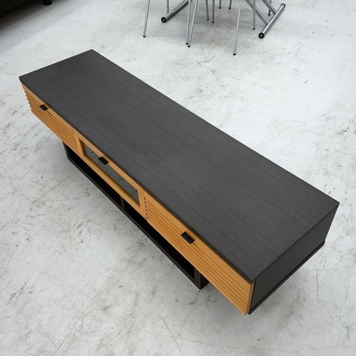 【美品‼️】GART(ガルト) 160cm幅ローボード テレビ台 リビング収納家具 アルダー無垢材 ブラウン♪