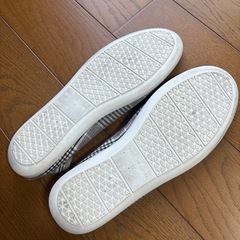 チェック柄 フラットシューズ ルームシューズの画像
