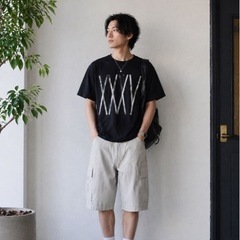 新品 90s old uniqloオールドユニクロ カーゴショートパンツ 紺タグの画像