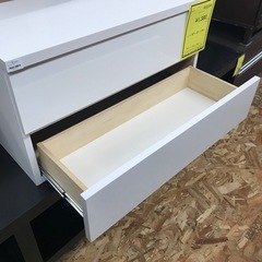 ジャングルジャングル貝塚店　ローボード　白　ホワイト　木　引き出し　2段　シンプル　オシャレ　インテリア　収納　家具　中古　貝塚市　二色浜の画像