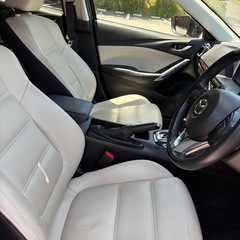 値下げ【総額58万/車検R9.3まで】アテンザワゴン2.2 XD Lパッケージ/白革シート/8.3万km/ソウルレッド/の画像