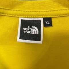 THE NORTH FACE ノースフェイス 半袖Tシャツ XL 切替デザイン イエロー ブルー 古着 ザノースフェイス の画像