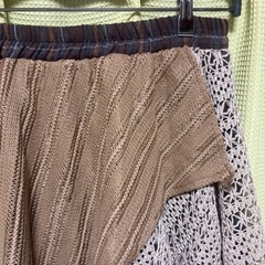チェック切り替えスカートの画像