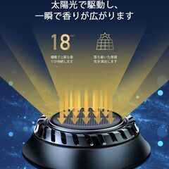未使用 車用ディフューザー ソーラー発電 回転式 静音 アロマ 本体のみの画像