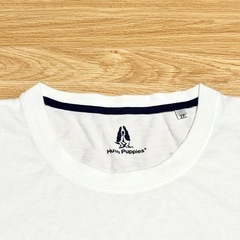 Hush Puppies ホワイト 白 無地 Tシャツ XXLの画像