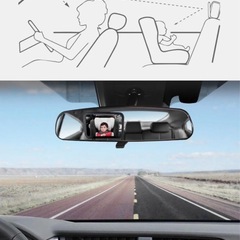 リアビューミラー　鏡　車　ベビー　チャイルドシートの画像
