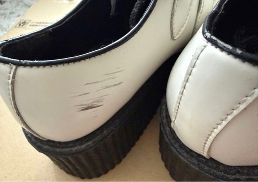 Demonia Creepers ホワイト 厚底ローファー