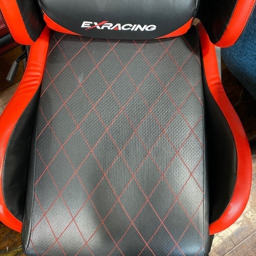 ?スタイリッシュ?EXRACING ゲーミングチェア リラックス デスクワーク レッド ブラック No.3155 NH