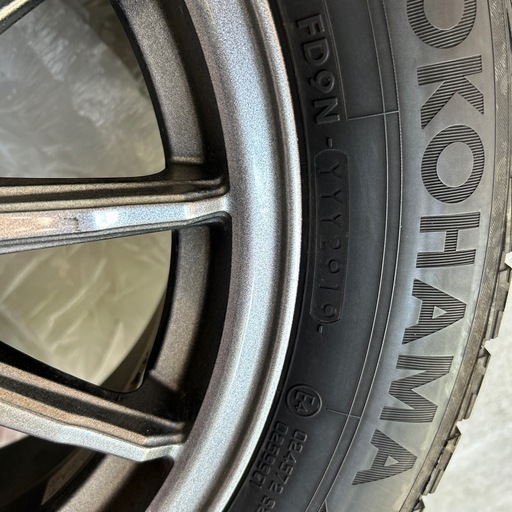 50系プリウス スタッドレス4本セット 195/65R15 ヨコハマ ホイール付き 製造2019年  溝あり
