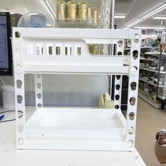 【ドリーム池田】◎ジモティ割7%◎シンク下用　プラスチック引き出しラック　ホワイト【53563】の画像