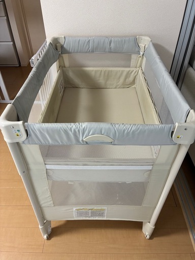 ココネル エアー AB ホワイトグレー ベビーベッド Amazon.co.jp