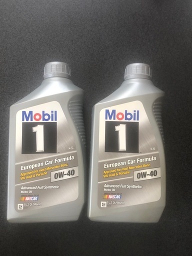 Mobil 1 　0w-40 エンジンオイル 1クォート×2個セット