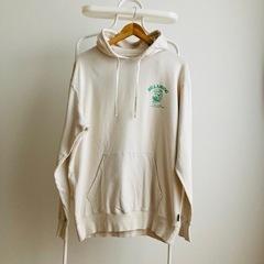 ビラボン　billabong パーカー　ベージュ　M メンズ　ピザ　サーフィンの画像