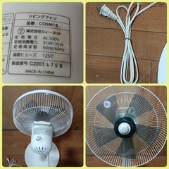 [八7486]   C:NET  2022年製  リビングファン  COSM18の画像