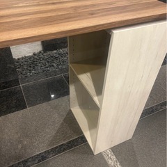 ニトリ Nクリック　カウンターデスク　収納付きデスク　木製デスクの画像