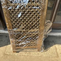 未使用品　ラタン　4連　衝立　パーテンションの画像