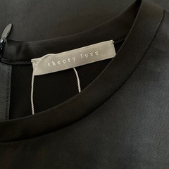 新品　セオリーリュクス　ノラ　ブラウス　黒　ブラック　38 長袖　サテンの画像