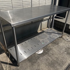 業務用厨房セット 2槽シンク＋ステンレス作業台 1200×600の画像