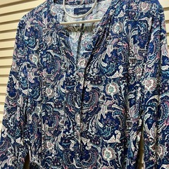 【美品】ペイズリー柄：ワンピース レディースM 七分袖の画像