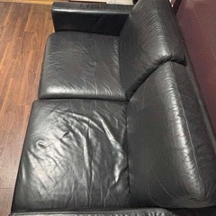 2人掛けレザーソファ お譲りしますの画像