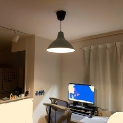【美品】IKEAグリーン ペンダントライト 照明の画像