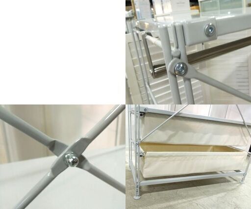MUJI/無印良品 ユニットシェルフ ワードローブ 引出し付き スチール 幅84cm ワイド 帆布バスケット 良品計画 札幌市東区 新