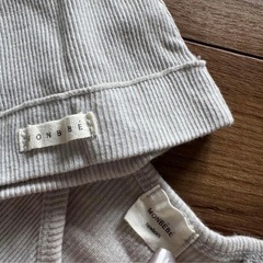 【50-60cm】 monbebe 新生児　退院着　ロンパースの画像