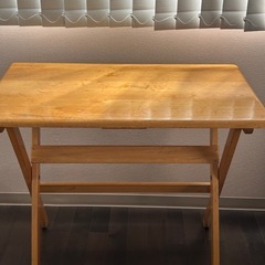 折りたたみ可【デスク&チェア】セットの画像