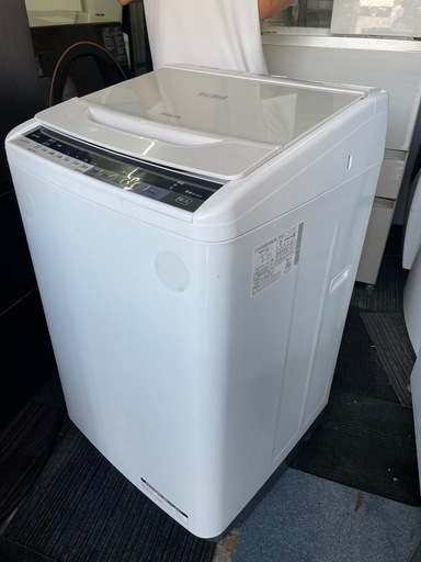 北九州市内配送無料　保証付き 日立 HITACHI ビートウォッシュ  全自動洗濯機 （8kg） ホワイト BW-V80A
