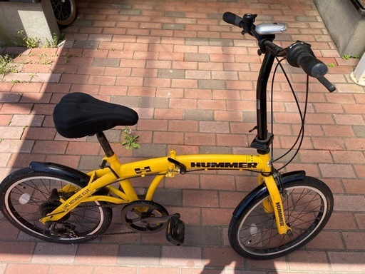 HUMMER イエロー　折りたたみ自転車