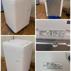 【🐤買取市場 6ヶ月保証】R053 ☀️ YAMADA / ヤマダ電機 洗濯機（洗濯5.0㎏) 21年製 YWM-T50H1 ⭐ 動作確認済 ⭐ クリーニング済の画像