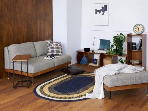 journal standard Furniture LILLE SOFA 2P グレー アームレス 2人掛け