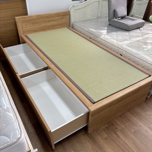 【?買取市場 柴田店】 I765 ?  ナカシマ商会 畳シングルベッド ⭐ クリーニング済