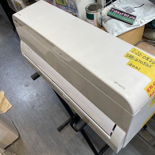 取付可【アイリスオーヤマ/エアコン2.2k】【6畳用】★2021年製　クリーニング済み/６ヶ月保証付き【管理番号0517 臣】I-22