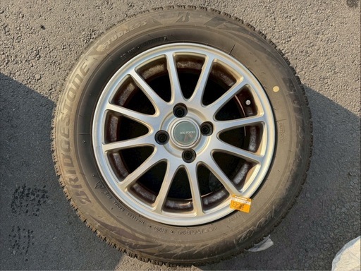 165/70R14 ECOFORMEアルミスタッドレスタイヤ4本セット