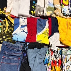 120 男の子 傷汚れあり 幼稚園 保育園 洋服 半ズボン 半袖Tシャツの画像