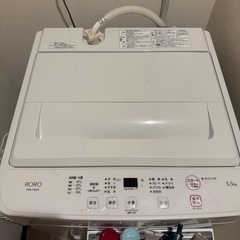 【美品】✨RORO 小型全自動洗濯機 5.5kg YWM-T55LW の画像