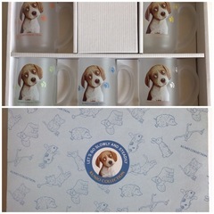 【新品未使用】犬柄 グラス５個セット KUNIO COLLECTIONの画像