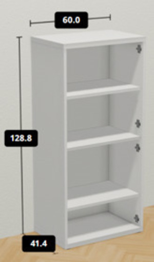IKEA BESTÅ 収納キャビネット 60cm ホワイト BESTÅ ベストー 収納コンビネーション ガラス扉付き, ホワイト/ラップ 