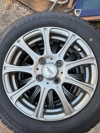【商品名】 軽自動車用 155/65R14 ブリヂストン ブリザックVRX スタッドレスタイヤ+アルミホイール4本セット