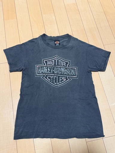 ハーレーダビッドソン 90s Tシャツ 超フェード 穴あり スミクロ (すぬ 