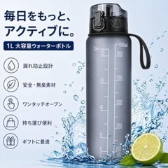 新品未使用❣️アウトドア水筒 スポーツ水筒 水筒 ボトル 1L ジム アウトドアの画像