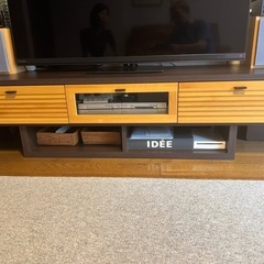 テレビボード　ブラウン×ナチュラル　の画像